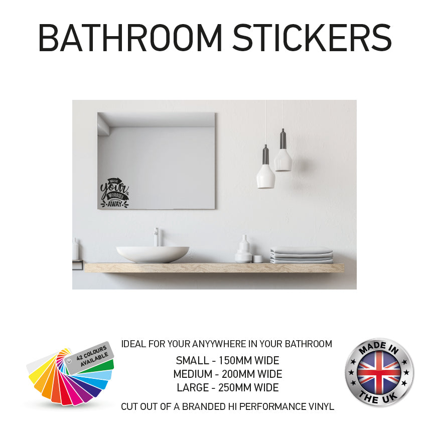VBS01-70 Funny Bathroom Toilet Stickers Various Designs & Sizes