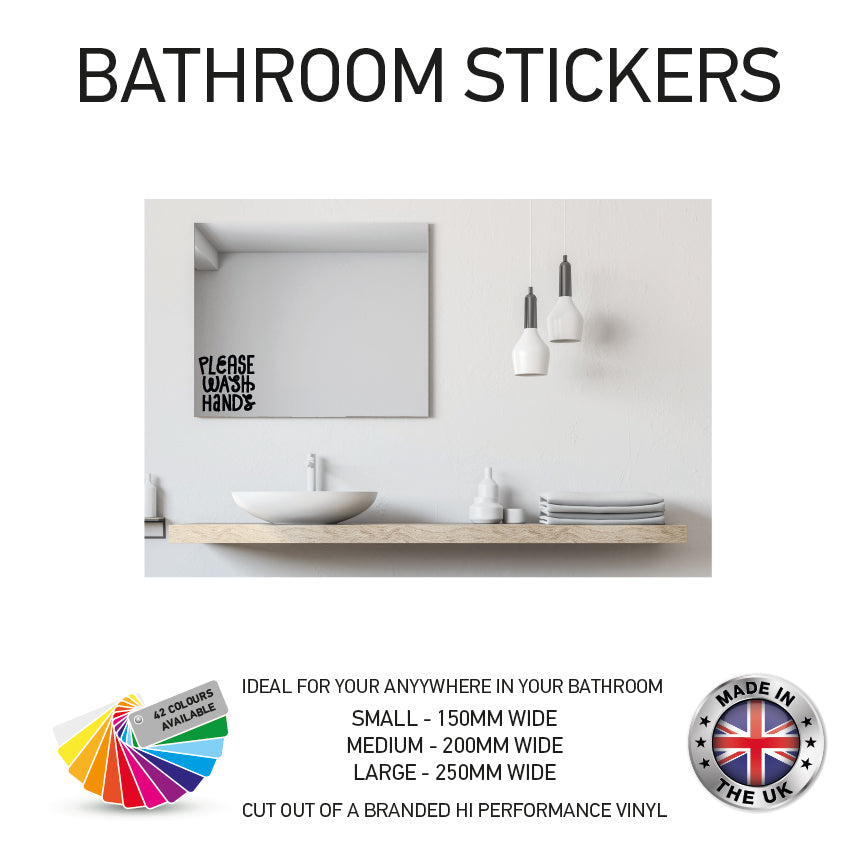 VBS01-70 Funny Bathroom Toilet Stickers Various Designs & Sizes