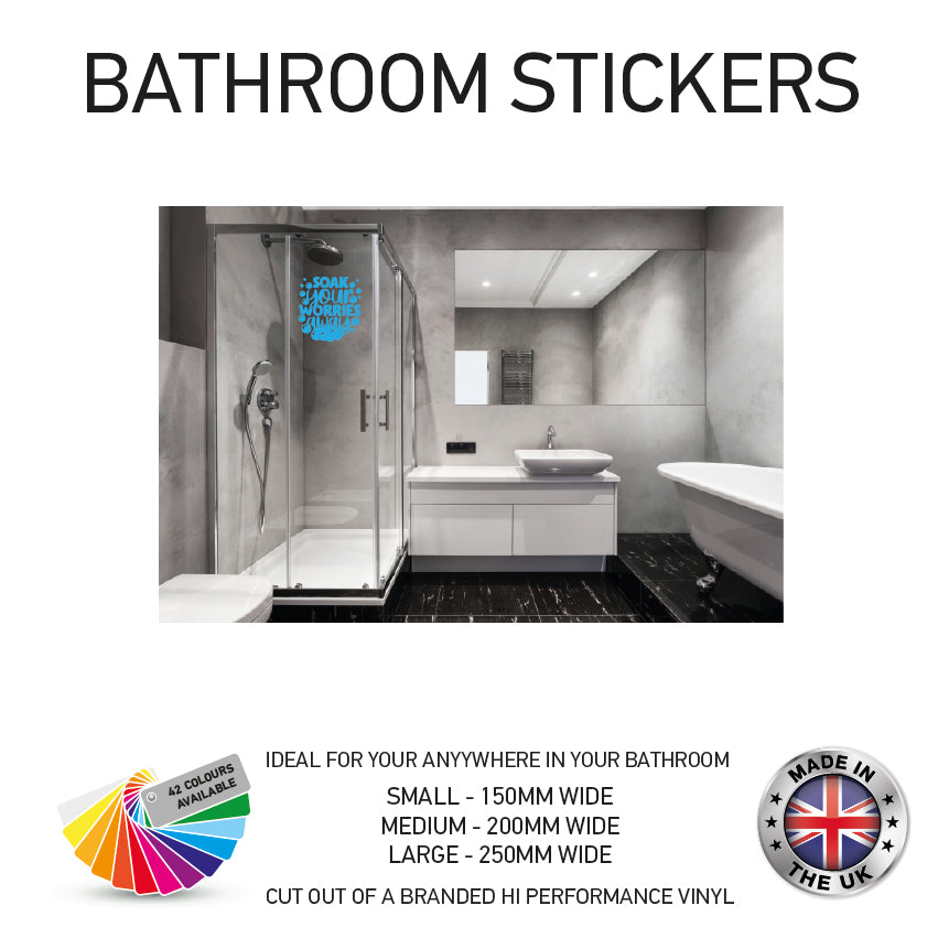 VBS01-70 Funny Bathroom Toilet Stickers Various Designs & Sizes