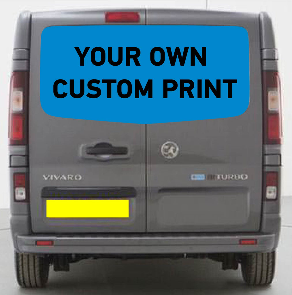 VIV000 Custom Tailgate wrap for Vauxhall/Opel Vivaro Air Release Vinyl