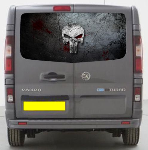 VIV001 Tailgate wrap for Vauxhall Vivaro Rear Panel Wrap Air Release Vinyl