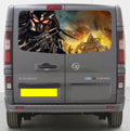 VIV002 Predator Tailgate wrap for Vauxhall Vivaro Rear Panel Wrap Air Release Vinyl