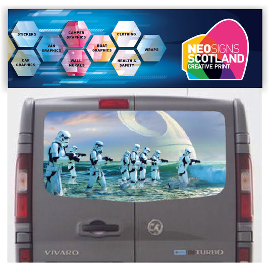 VIV004 Stormtroopers Tailgate wrap for Vauxhall/Opel Vivaro