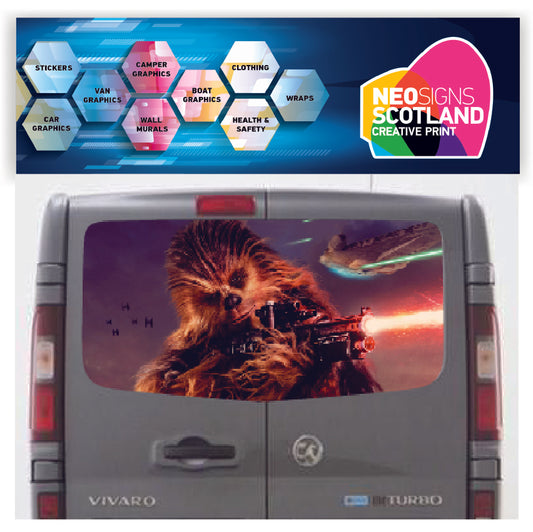 VIV005 Chewbacca Tailgate wrap for Vauxhall/Opel Vivaro