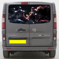VIV009 Ironman and Captain America Tailgate wrap for Vauxhall Vivaro Rear Panel Wrap Air Release Vinyl