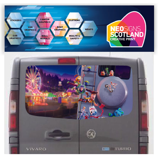 VIV011 Toy Story Tailgate wrap for Vauxhall/Opel Vivaro