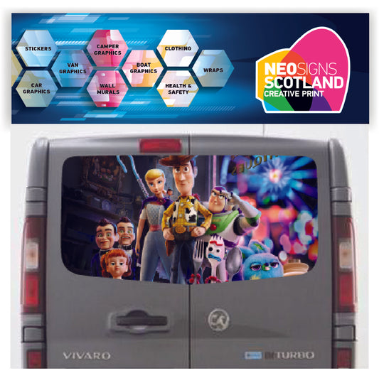 VIV012 Toy Story Tailgate wrap for Vauxhall/Opel Vivaro