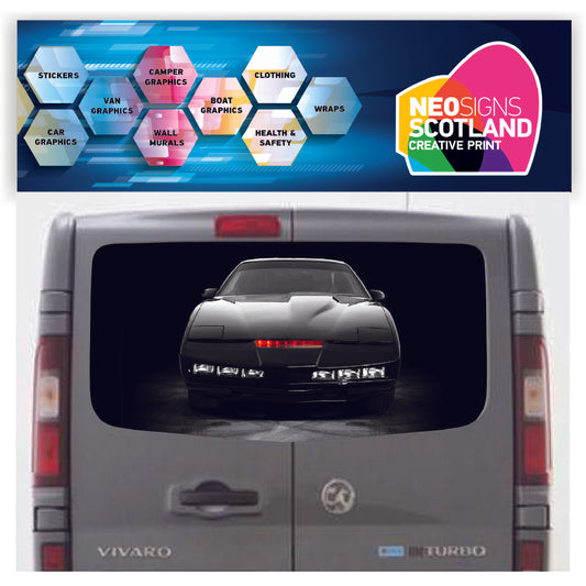 VIV013 Knight Rider Tailgate wrap for Vauxhall/Opel Vivaro