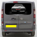 VIV013 Knight Rider Tailgate wrap for Vauxhall Vivaro Rear Panel Wrap Air Release Vinyl