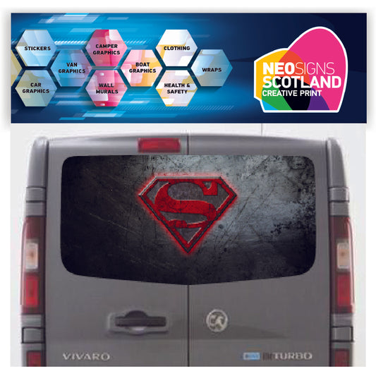 VIV014 Superman Tailgate wrap for Vauxhall/Opel Vivaro