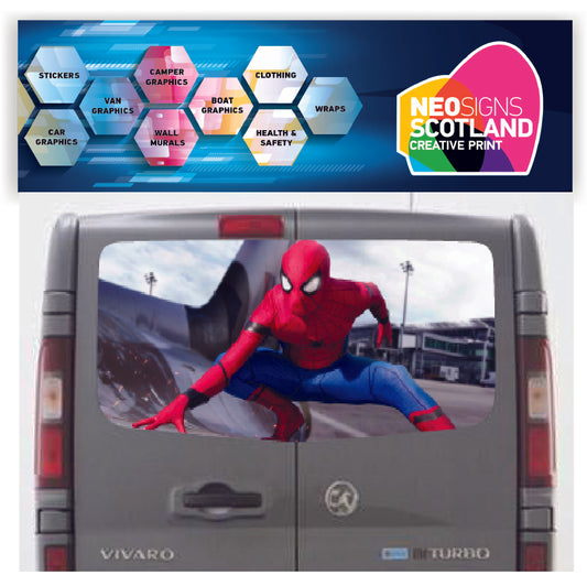 VIV015 Spiderman Tailgate wrap for Vauxhall/Opel Vivaro