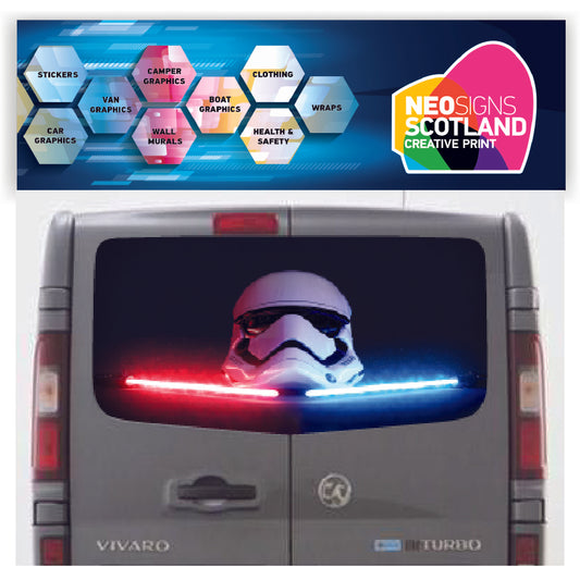 VIV016 Stormtrooper Tailgate wrap for Vauxhall/Opel Vivaro