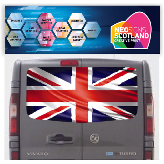 VIV017 United Kingdom Flag Tailgate wrap for Vauxhall/Opel Vivaro