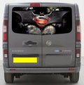 VIV019 Batman and Superman Logo Tailgate wrap for Vauxhall Vivaro Rear Panel Wrap Air Release Vinyl