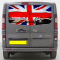 VIV020 United Kingdom London Bridge Tailgate wrap for Vauxhall Vivaro Rear Panel Wrap Air Release Vinyl
