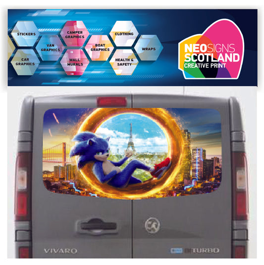VIV024 Sonic Tailgate wrap for Vauxhall/Opel Vivaro