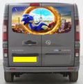 VIV024 Sonic the Hedgehog Tailgate wrap for Vauxhall Vivaro Rear Panel Wrap Air Release Vinyl