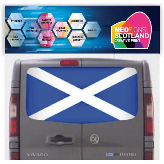 VIV025 Scotland Flag Tailgate wrap for Vauxhall/Opel Vivaro