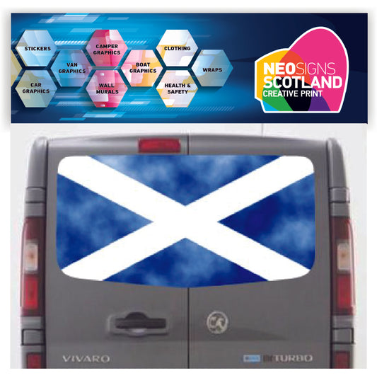 VIV026 Scotland Flag Tailgate wrap for Vauxhall/Opel Vivaro