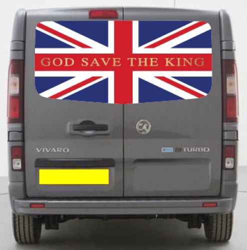VIV027 United Kingdom Tailgate wrap for Vauxhall Vivaro Rear Panel Wrap Air Release Vinyl