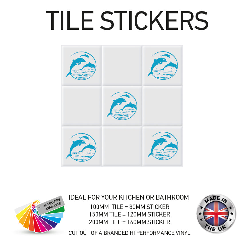 VTS01-75 Tile Stickers Vinyl Wall sTiles Decals Kitchen Home Decor 3 Sizes and Various Designs Available