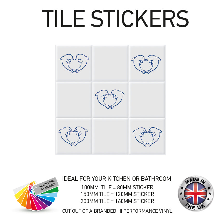 VTS01-75 Tile Stickers Vinyl Wall sTiles Decals Kitchen Home Decor 3 Sizes and Various Designs Available
