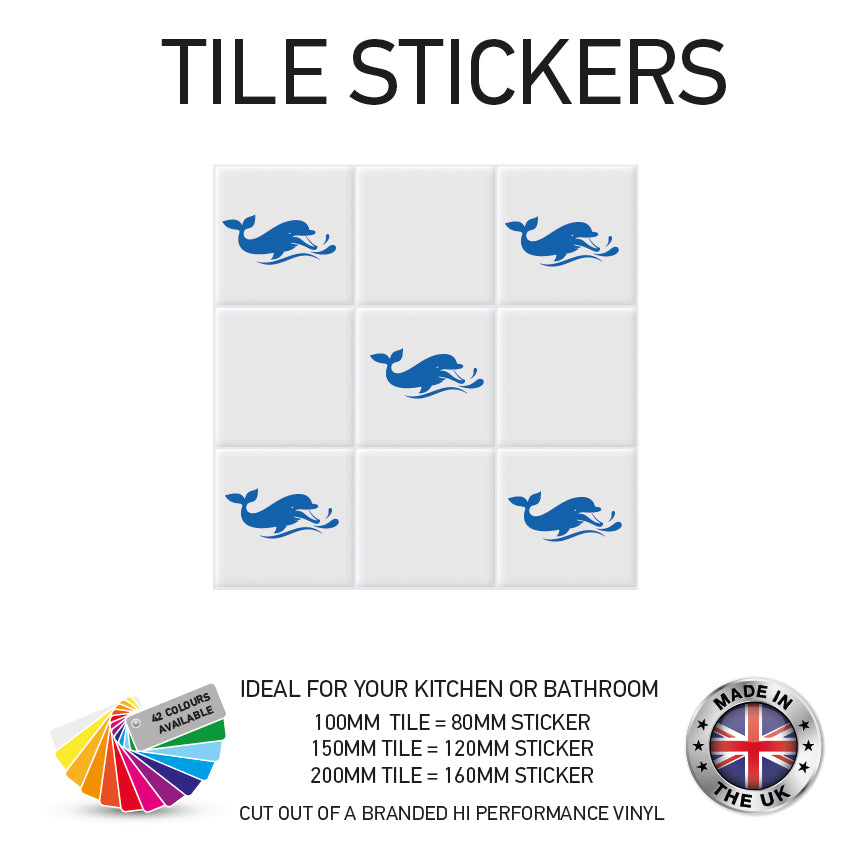 VTS01-75 Tile Stickers Vinyl Wall sTiles Decals Kitchen Home Decor 3 Sizes and Various Designs Available