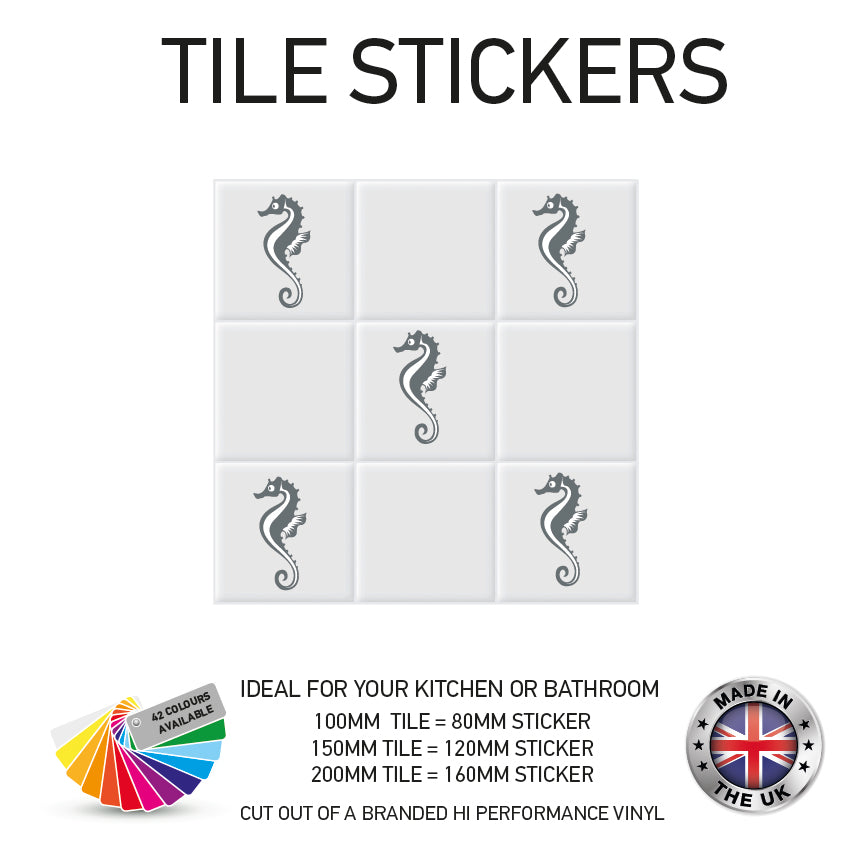 VTS01-75 Tile Stickers Vinyl Wall sTiles Decals Kitchen Home Decor 3 Sizes and Various Designs Available