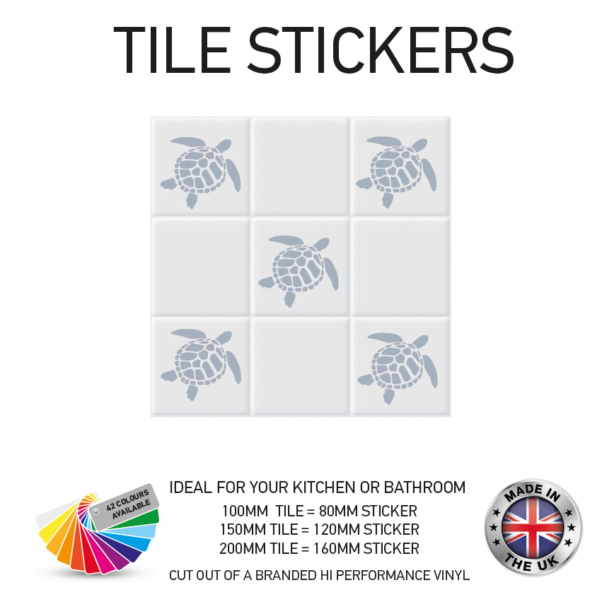 VTS01-75 Tile Stickers Vinyl Wall sTiles Decals Kitchen Home Decor 3 Sizes and Various Designs Available