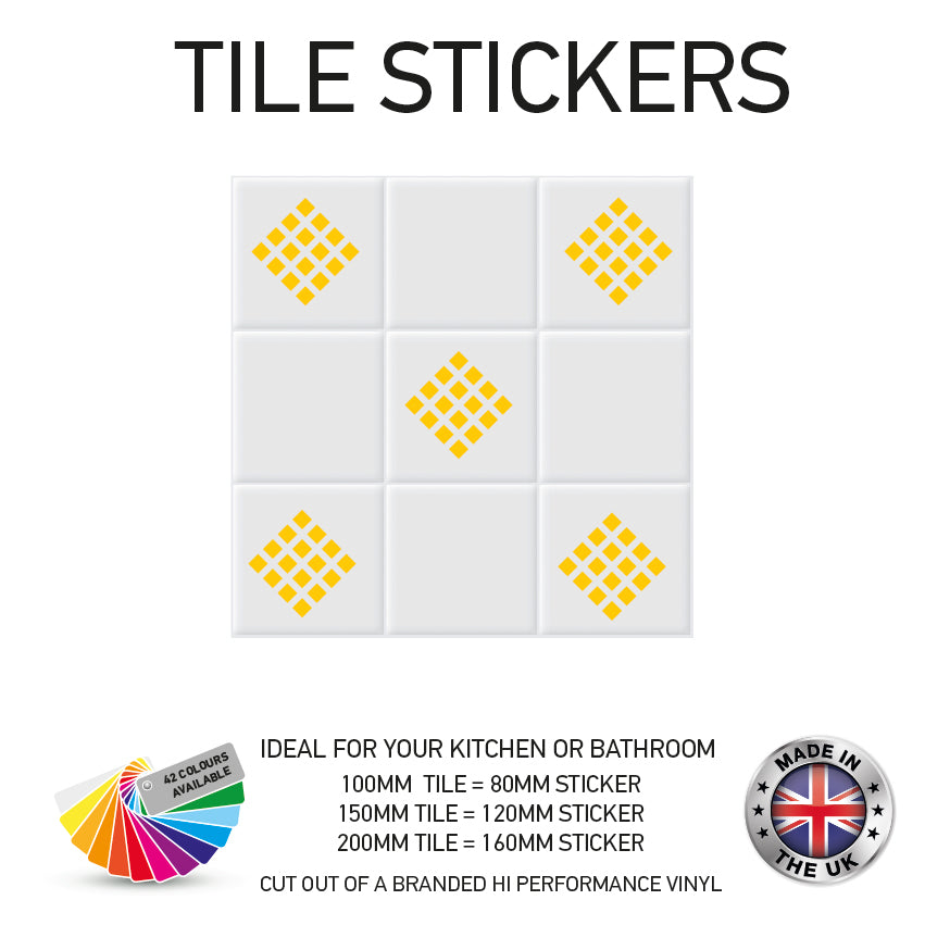 VTS01-75 Tile Stickers Vinyl Wall sTiles Decals Kitchen Home Decor 3 Sizes and Various Designs Available