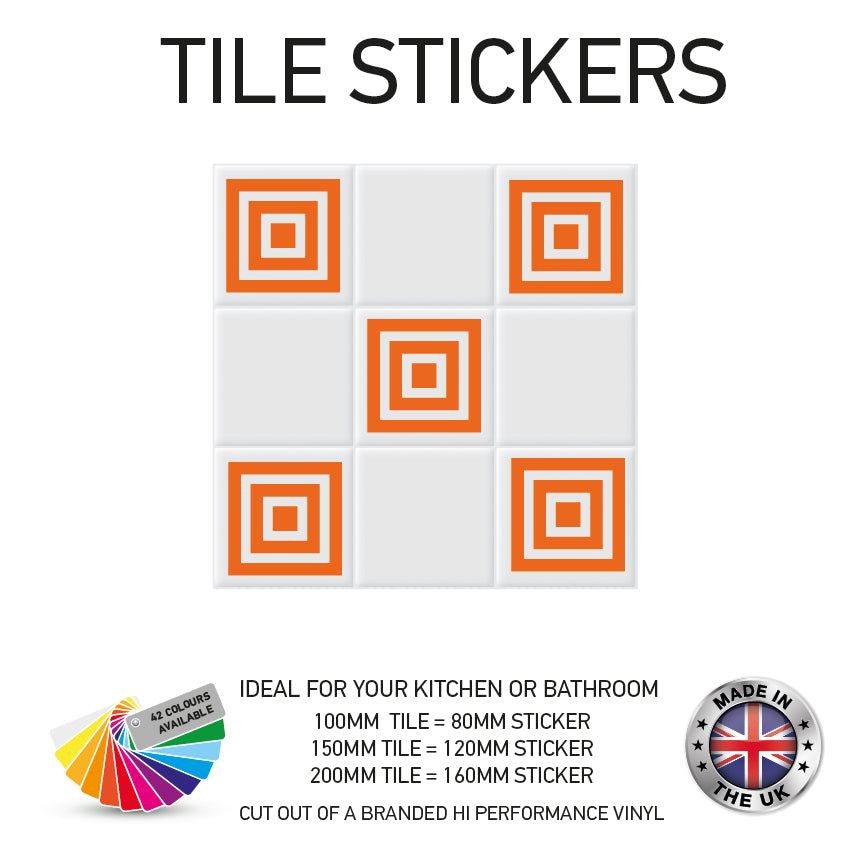 VTS01-75 Tile Stickers Vinyl Wall sTiles Decals Kitchen Home Decor 3 Sizes and Various Designs Available