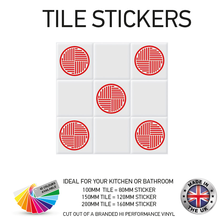 VTS01-75 Tile Stickers Vinyl Wall sTiles Decals Kitchen Home Decor 3 Sizes and Various Designs Available