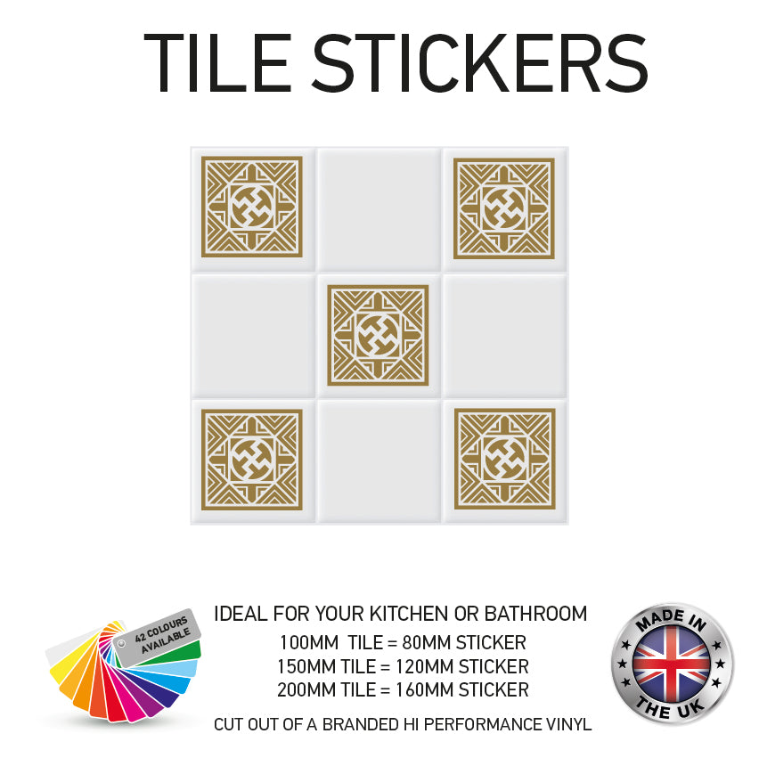 VTS01-75 Tile Stickers Vinyl Wall sTiles Decals Kitchen Home Decor 3 Sizes and Various Designs Available