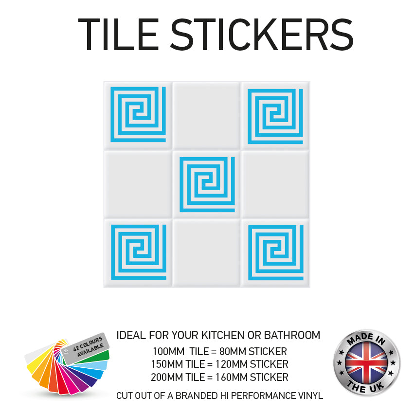 VTS01-75 Tile Stickers Vinyl Wall sTiles Decals Kitchen Home Decor 3 Sizes and Various Designs Available