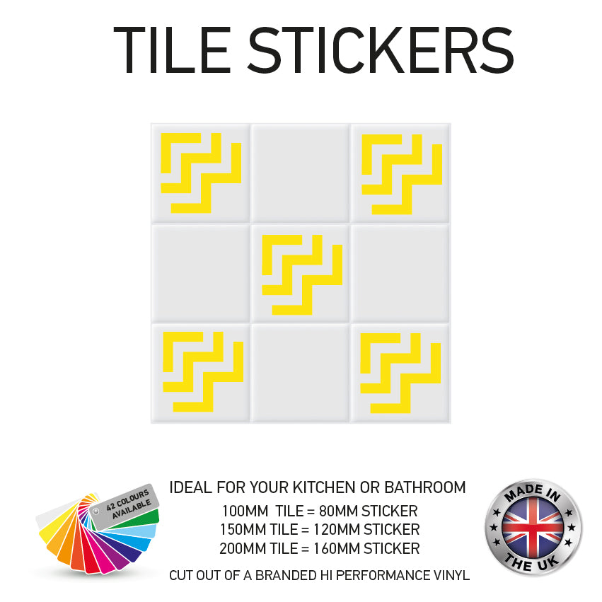 VTS01-75 Tile Stickers Vinyl Wall sTiles Decals Kitchen Home Decor 3 Sizes and Various Designs Available