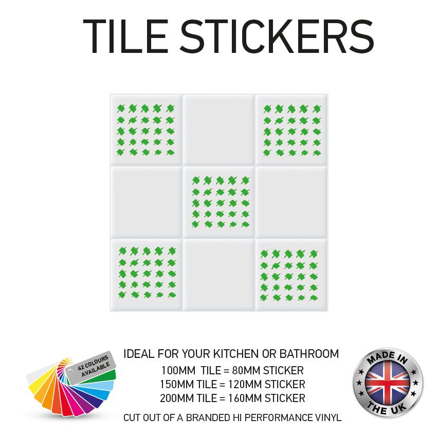 VTS01-75 Tile Stickers Vinyl Wall sTiles Decals Kitchen Home Decor 3 Sizes and Various Designs Available