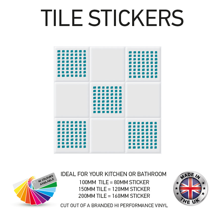 VTS01-75 Tile Stickers Vinyl Wall sTiles Decals Kitchen Home Decor 3 Sizes and Various Designs Available