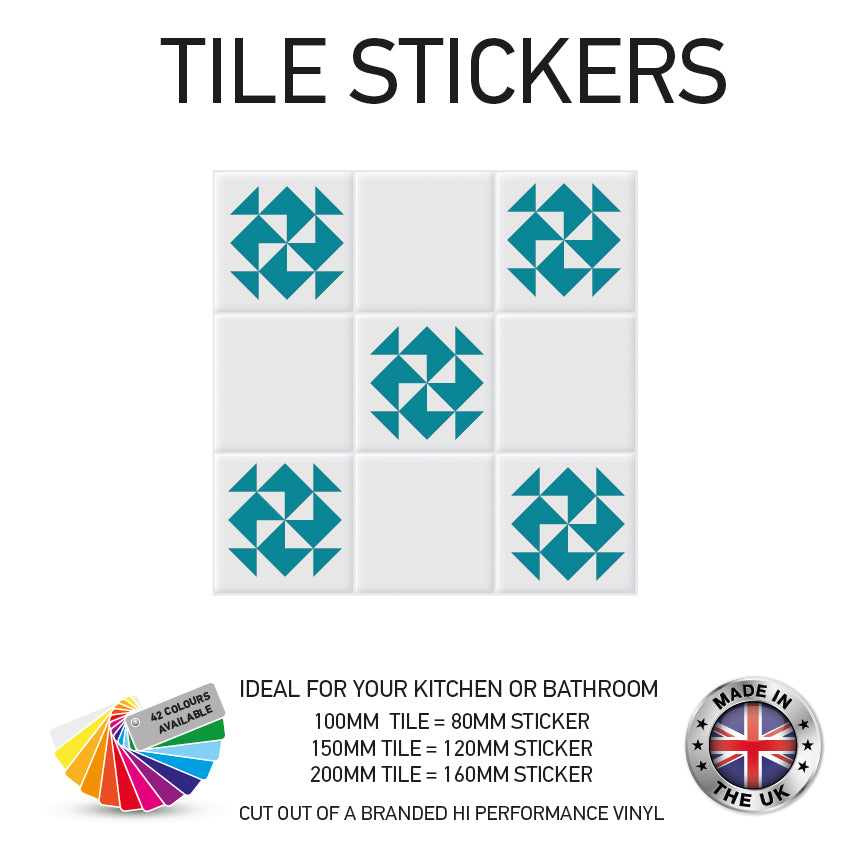 VTS01-75 Tile Stickers Vinyl Wall sTiles Decals Kitchen Home Decor 3 Sizes and Various Designs Available