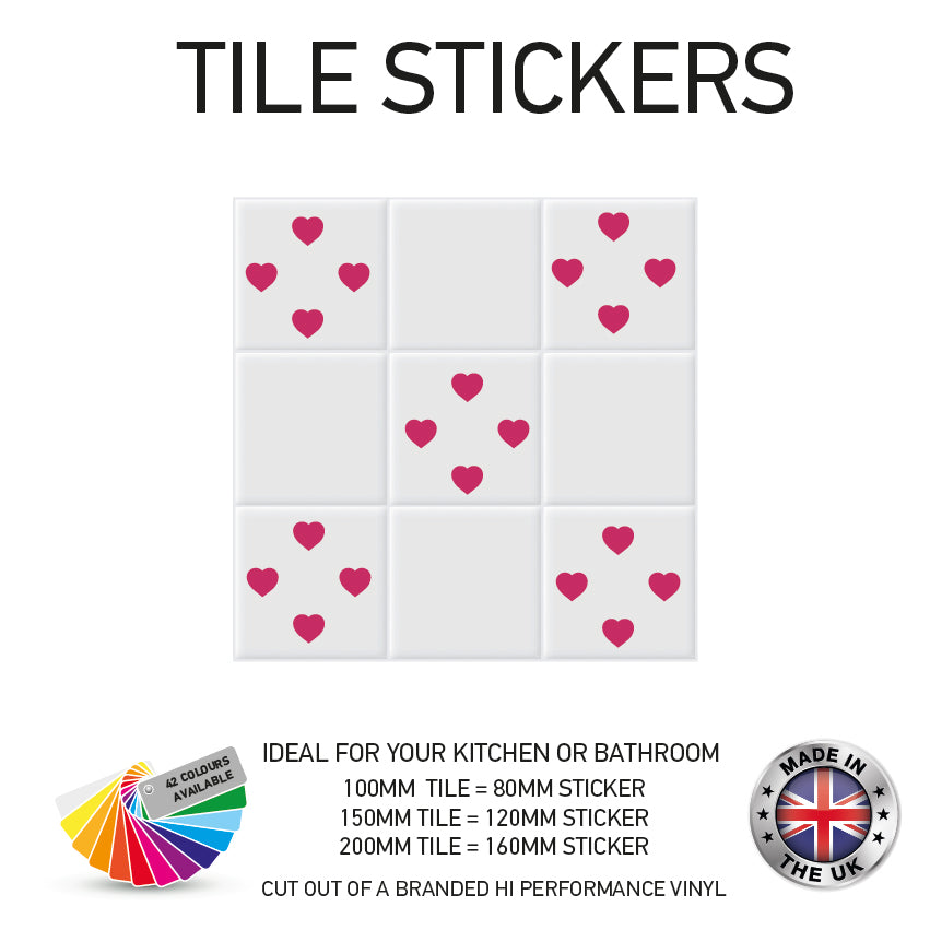 VTS01-75 Tile Stickers Vinyl Wall sTiles Decals Kitchen Home Decor 3 Sizes and Various Designs Available