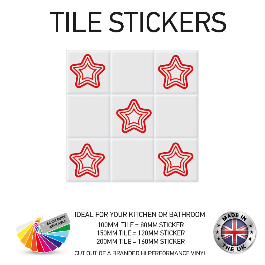 VTS01-75 Tile Stickers Vinyl Wall sTiles Decals Kitchen Home Decor 3 Sizes and Various Designs Available