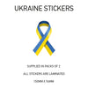 WAR01 Ukraine Ribbon sticker 150mm x 96mm