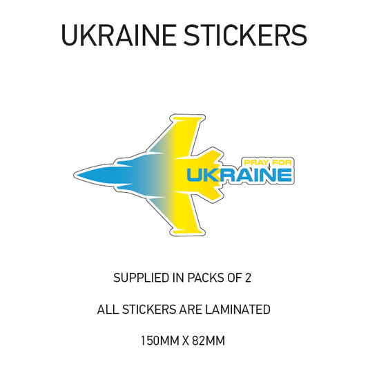 WAR07 Pray for Ukraine sticker 150mm x 82mm