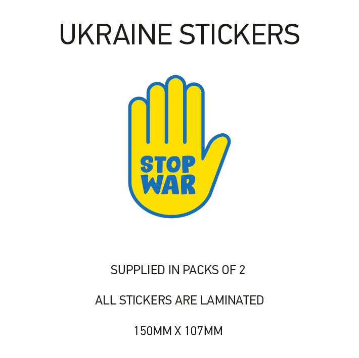 Ukraine War sticker 150mm Choice of 24 WAR01-24