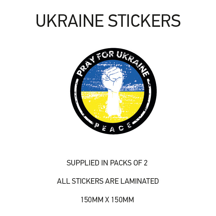 Ukraine War sticker 150mm Choice of 24 WAR01-24