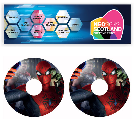 WCGW002 Spiderman 20 Inch Wheelchair Spoke Guard Sticker