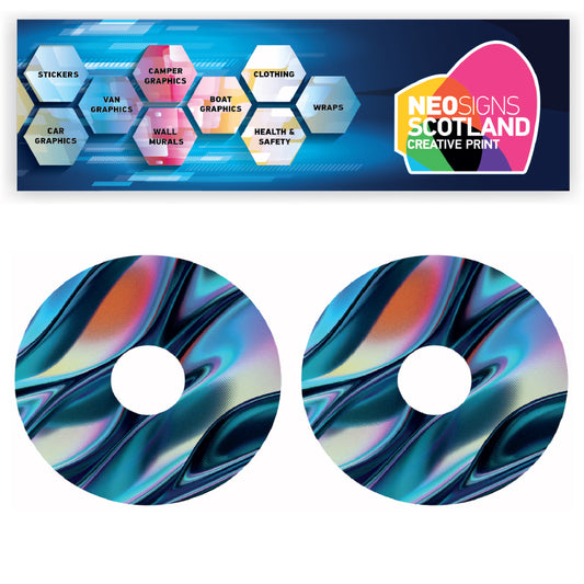 WCGW014 Colourful Pattern 20 Inch Wheelchair Spoke Guard Sticker