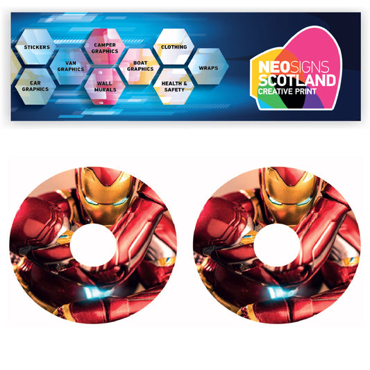 WCGW015 Iron Man 20 Inch Wheelchair Spoke Guard Sticker