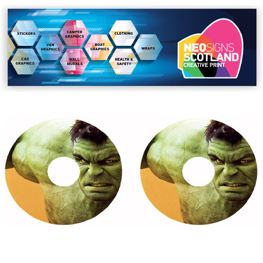 WCGW016 Hulk 20 Inch Wheelchair Spoke Guard Sticker