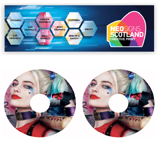 WCGW020 Harley Quinn 20 Inch Wheelchair Spoke Guard Sticker