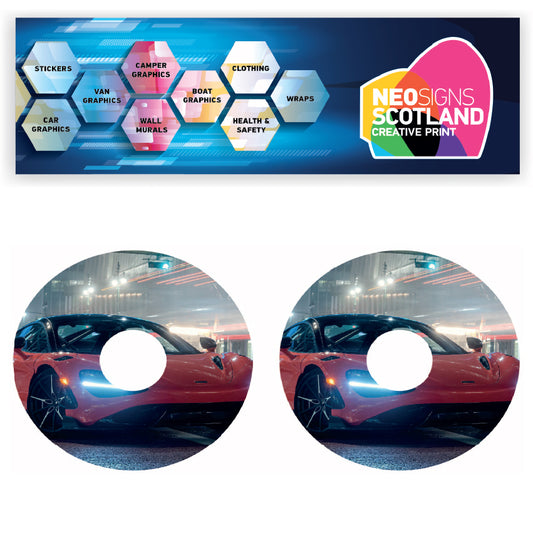 WCGW026 cars 22 Inch Wheelchair Spoke Guard Sticker
